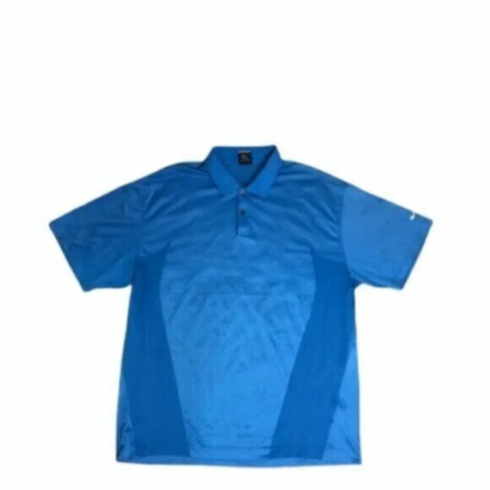 Nike | Dri-Fit Blue Two Button Placket Golf Shirt Size XL